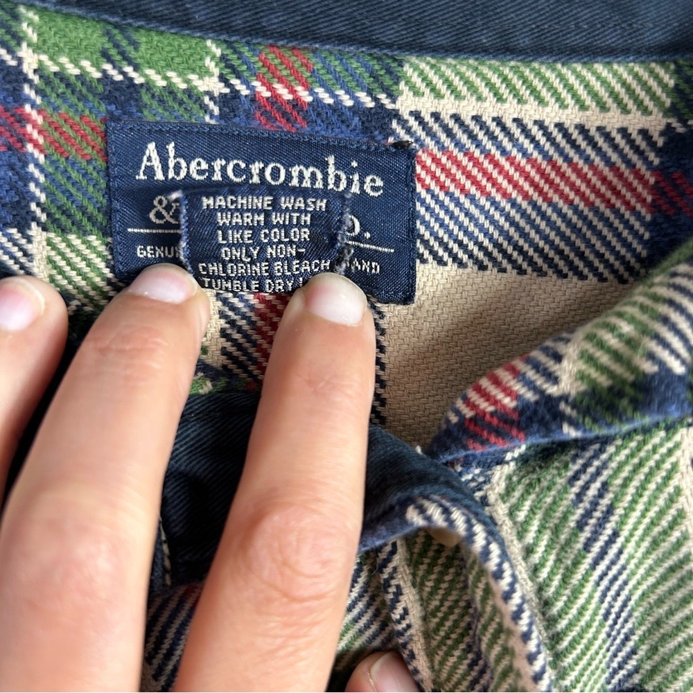 Abercrombie & Fitch Men's Multicolor Plaid Button Down Size Large 100% Cotton - Picture 4 of 9